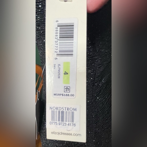 NWT Classic black Eliza J Evening Gown Size 4 - Picture 7 of 8